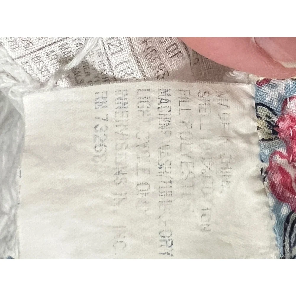 Vintage Double Wedding Ring Quilt 86x86 Cottagecore Full Queen